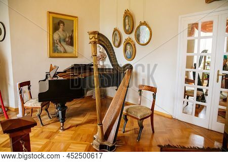 Lazne Kynzvart, Czech Republic, 7 August 2021: Metternich Representative Chateau Or Castle Interior,