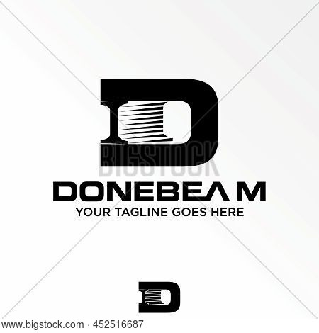 Letter Or Word D Serif Font With 3d H Beam Image Graphic Icon Logo Design Abstract Concept Vector St