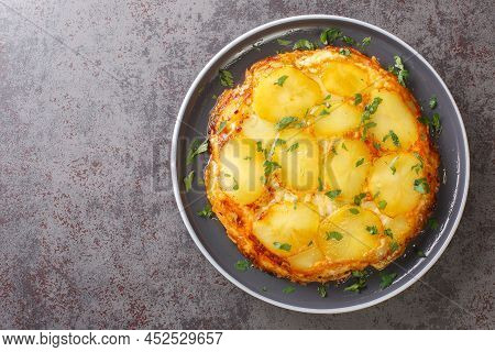 Pan Haggerty Is A Simple One Pot, Stove Top Dish Made With Potatoes, Onion And Cheese Closeup In The