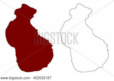 Fara Island (united Kingdom Of Great Britain And Northern Ireland, Scotland, Orkney) Map Vector Illu