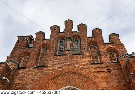 A Fragment Of The Facade Of A Historic Neo-gothic Church
