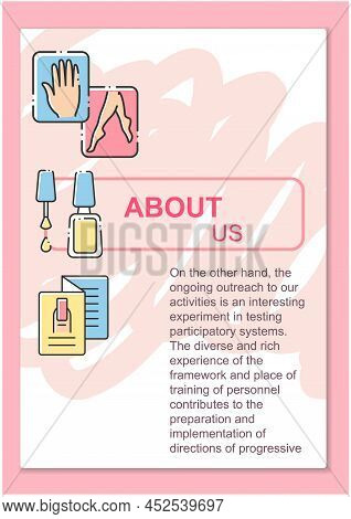Manicure And Pedicure Brochure. Information About Beauty Procedures. Cosmetology Templates.minimal B