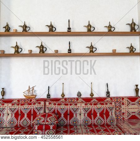 Display Of Arabic Majlis At A Hall.