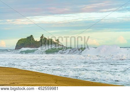 Sunrise At Playa Cocles, Beautiful Tropical Caribbean Beach, Puerto Viejo, Costa Rica East Coast And
