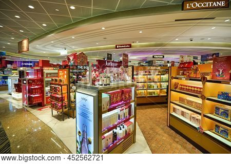 SINGAPORE - CIRCA JANUARY, 2020: Jurlique personal care products on display at store in Changi Airport.
