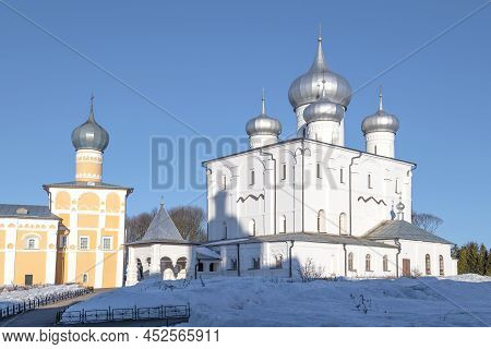 Medieval Cathedral Of The Transfiguration Of The Savior In The Varlaamo-khutyn Spaso-preobrazhensky 