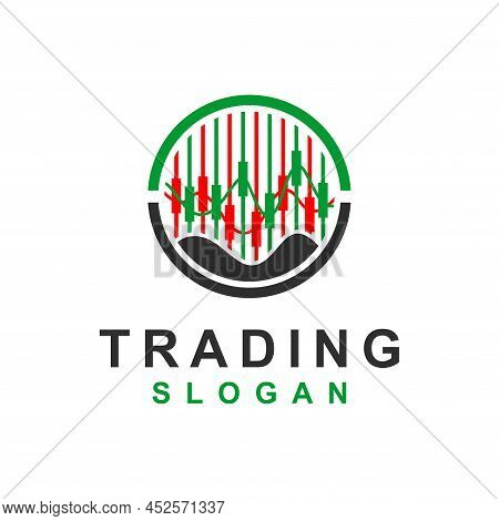 Trading Logo With Circle Concept, Trading Logo