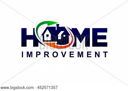 Home Improvement Logo With Arrow Concept, Home Improvement Logo