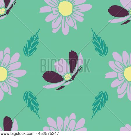 Pale Pink Roses And Peonies With Gray Leaves On The Striped Background. Vector Seamless Pattern. Rom