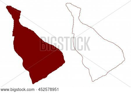 Cava Island (united Kingdom Of Great Britain And Northern Ireland, Scotland, Orkney) Map Vector Illu