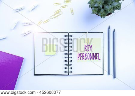 Text Showing Inspiration Key Personnel. Conceptual Photo Program Directors Principal Investigator Pr