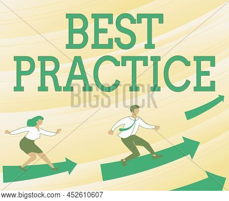 Sign Displaying Best Practice. Word Written On Method Systematic Touchstone Guidelines Framework Eth