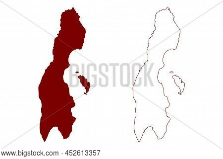Papa Westray Island (united Kingdom Of Great Britain And Northern Ireland, Scotland, Orkney) Map Vec