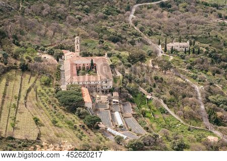 The Ancient Convent And Church Of Notre Dame De Lazio Outside The Village Of Corbara In The Balagne 