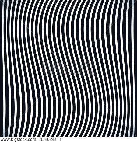 Distorted, Deformed Lines And Stripes Vector Element