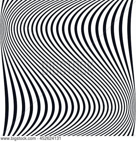 Distorted, Deformed Lines And Stripes Vector Element