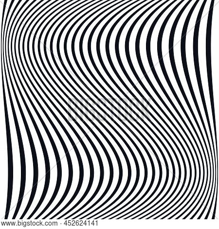 Distorted, Deformed Lines And Stripes Vector Element
