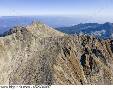 Amazing Aerial View Of Pirin Mountain Near Polezhan Peak, Bulgaria