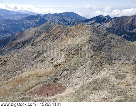 Amazing Aerial View Of Pirin Mountain Near Polezhan Peak, Bulgaria