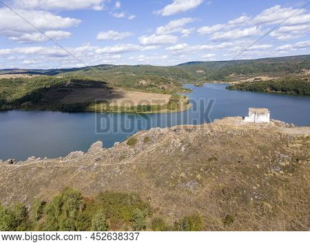 Amazing Aerial View Of Pchelina Reservoir, Pernik Region, Bulgaria