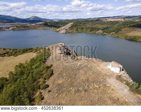 Amazing Aerial View Of Pchelina Reservoir, Pernik Region, Bulgaria