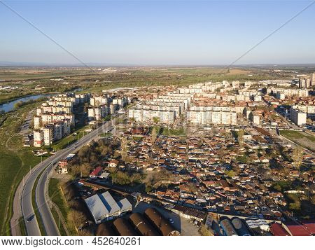 Aerial View Of Stolipinovo Neighborhood In Plovdiv, Bulgaria