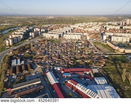 Aerial View Of Stolipinovo Neighborhood In Plovdiv, Bulgaria