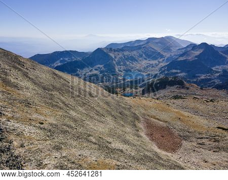 Amazing Aerial View Of Pirin Mountain Near Polezhan Peak, Bulgaria