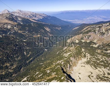 Aerial View Of Pirin Mountain Near Polezhan Peak, Bulgaria