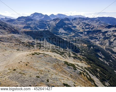 Aerial View Of Pirin Mountain Near Polezhan Peak, Bulgaria