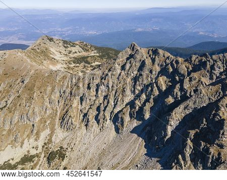 Aerial View Of Pirin Mountain Near Polezhan Peak, Bulgaria