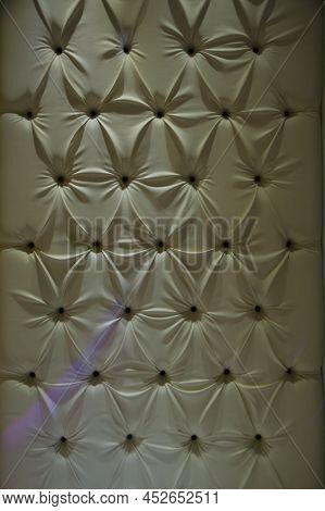 The Interior Wall Is Trimmed With Dermantine And Buttons, As A Background Image
