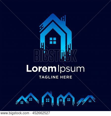 Building Logo With Water Concept, Building Logo