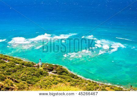 สวยงามหาดอัวฮู ฮาวายนำมาจากหัวหน้าเพชร