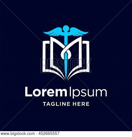 Medical Care Logo With Letter M Concept