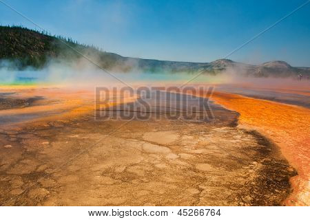 โลกชื่อดังแกรนด์ prismatic มีขั้นตอนสปริงในอุทธยานแห่งชาติ สหรัฐอเมริกา