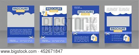 Friends And Family Discounts Blank Brochure Design. Template Set With Copy Space For Text. Premade C