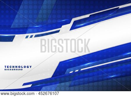 Abstract Tech Gradient Blue Design Decorative Artwork Style. Halfone Design Minimal Background. Illu