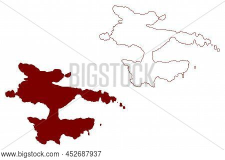 Vatersay Island (united Kingdom Of Great Britain And Northern Ireland, Scotland, Outer Hebrides) Map