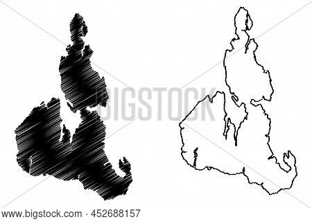 Isla Serrano (republic Of Chile, South And Latin America) Map Vector Illustration, Scribble Sketch L