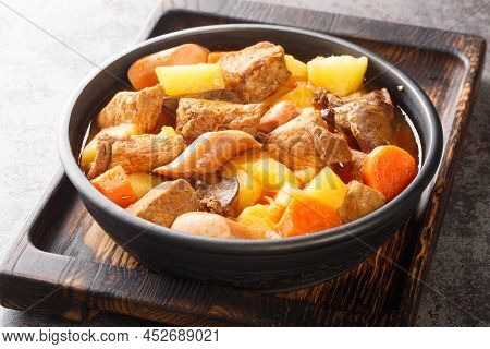 Tasty Pork Menudo Is A Filipino Stew Dish That Is Typically Made With Pork, Liver, Tomatoes, Potatoe