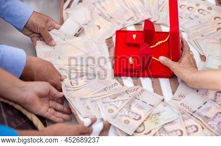 Wedding Dowry, The Dowry Marriage In Thailand, Thailand Wedding, Ceremony.