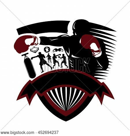 Illustration Of Training Concept For Boxing Label