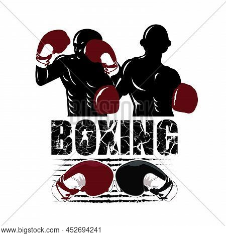 Illustration Of Two Fighter Concept For Boxing Logo