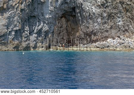 Madeira Island, Portugal - August 28, 2021: Unidentified Tourists Stroll Through A Natural Ponta Do 