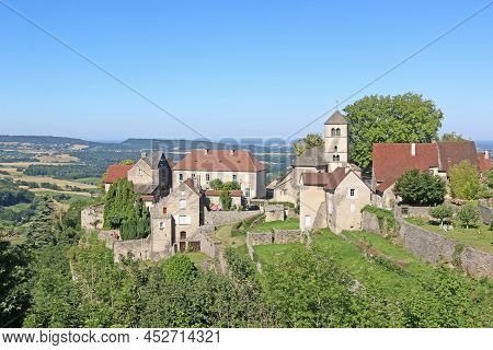 View Of Baume Les Messieurs Village In France