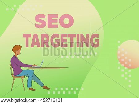 Conceptual Display Seo Targeting. Business Overview Specific Keywords For Location Landing Page Top 