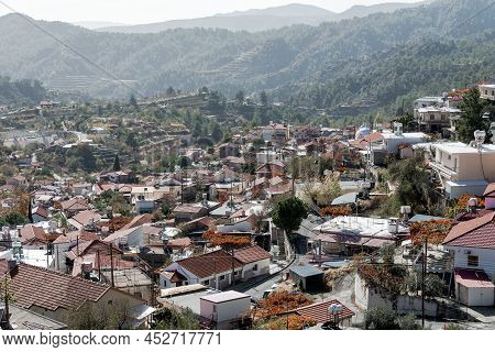 View Of Pelendri Village. Limassol District, Cyprus