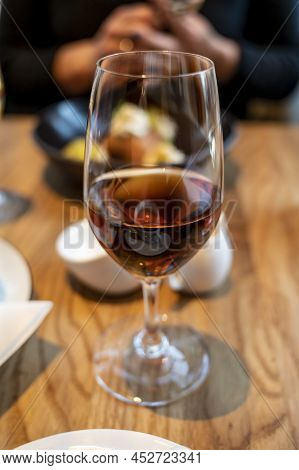 Sweet Digestif Muscat Wine Served After Dinner