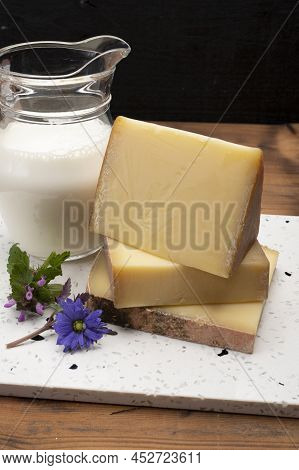 French Cheese Collection, Comte Cheese Made From Unpasteurized Cow's Milk In Franche-comte, France